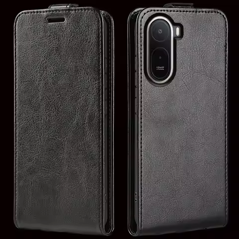 Vertical Flip Leather Case For Xiaomi Redmi A7 Pro 15A Note 15 14 13 Pro Plus 14S 15C 14C 13C A3 A5 