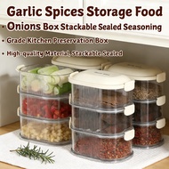 box preservation garlic Kitchen sealing stack spice food box
