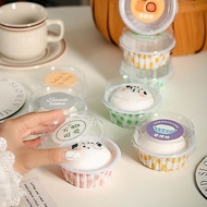 Straw Baking Muffin Cup Puff Mousse Cake packaging box H4S