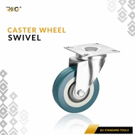 Roda Caster PVC Troli 3 Inch Furnitur Rak Serbaguna Industrial Caster
