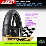 FDR MP27 Tubeless Soft Compound Outer Tire 90/80-14 100/80-14 Sport Racing Compound Soft Racing Auto