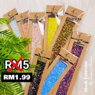 [ TRENDY 2022 ] Extender Mask Glitter Raya | Penyambung Topeng Muka | Face Mask | Murah Cantik