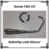 Honda TMX 155 - BulletPipe - Stainless - Muffler (Double Elbow) (with Silencer)