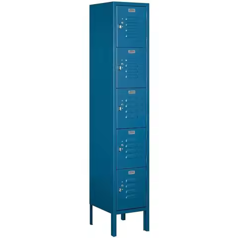 12-Inch Wide 5-Foot High 12-Inch Deep Unassembled Metal Locker, Blue