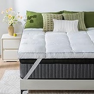 QUEEN ROSE Mattress Topper, Pillow Top Mattress Topper King Size, Extra Soft Comfort for Firm Beds