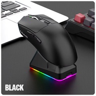 KEBETEME X11 PAW3311 Tri-Mode Wireless Mouse Bluetooth Mouse 12000 DPI Gaming Mouse RGB Touch Chargi