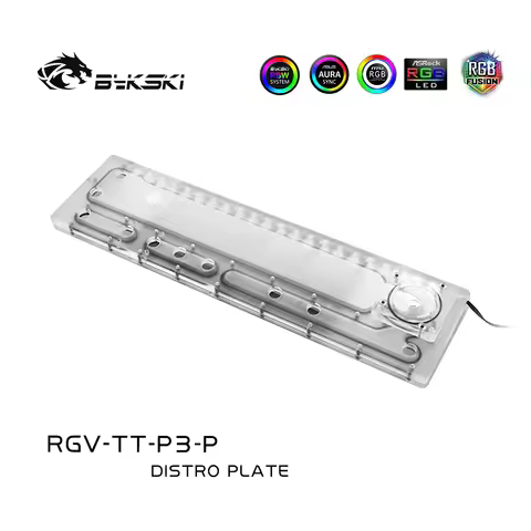 Bykski RGB Water Cooling Distro Plate Reservoir for Thermaltake TT Core P3 Chassis Reservoir RGV-TT-