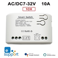 【Flash sale】 EWelink Wifi Smart Switch Home Automation 1CH WiFi Relay AC DC 7-32V AC 85-250V Smart L