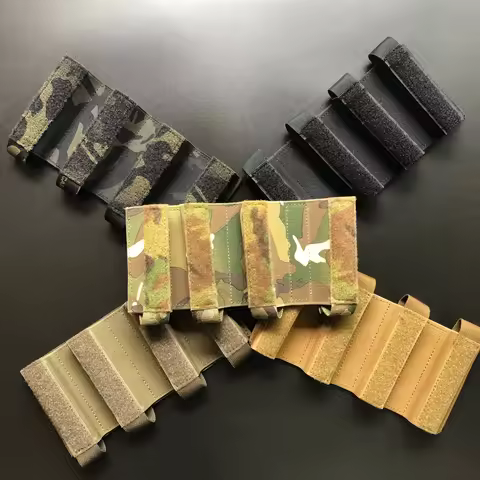 SMG 9MM Bag Airsoft Vest Quadruple 4 Partition Mag Insert Pouch for MP5 MP7 ARP9 Tactical Plate Carr