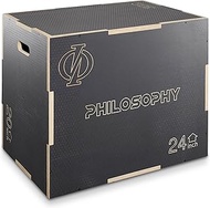 Philosophy Gym 3 in 1 Non-Slip Wood Plyo Box- Jump Plyometric Box for Training and Conditioning