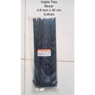 Cable Ties JUMBO 30 cm . LEBAR 4.8 mm . Tali Ties Besar . kabel ties lebar . kualitas Bagus BEST SEL