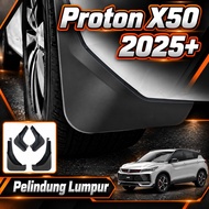 【Proton X50 2025+】Car Mud Flaps Splash Guard Fender Mudguard Wheel Protector Exterior Protection Acc