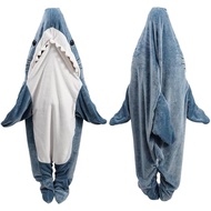 Gudina Shark Blanket Hoodie Onesie, Shark Onesie Adult, Sharks Sleeping Bag for Kids