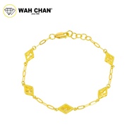 WAH CHAN 916 Gold Bracelet - Diamond Shape OSB1207