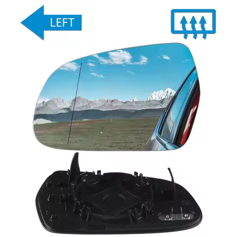 For Audi A3 8P A4 B8 A5 Left Hand Side Heated Wing Door Mirror Glass Convex N/S