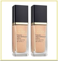 順豐包郵 實惠兩支裝 ESTEE LAUDER 雅詩蘭黛沁水養膚粉底液套裝 FUTURIST AQUA BRILLIANCE MAKEUP SPF20 PA+++ #1W0 DUO SET 30ML