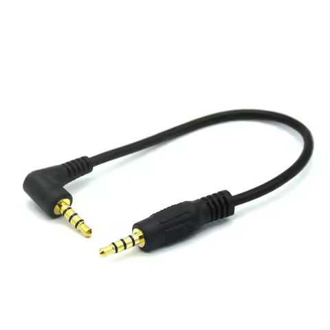 0.1m AUX cable jack 3.5mm right angle L 10cm male to male 90 degree audio cable