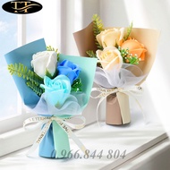 Lovely bouquet of 3 wax flowers 20x15cm, suitable for gift boxes, Hy Hy Store cafe