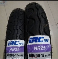 Paket Sepasang Ban Tubles/TubeType IRC NF25 80/100-17 &amp; NR25 100/90-17 Tubeless Tube Type Ban Motor Verza New Megapro Mono Tiger Ninja 80/100/90 Ring 17 NF NR 25 Set Depan Belakang Tubeles Original Ori Asli