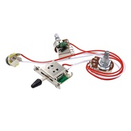 [mojotorw7] 1x Electric Guitar Wiring Harness Prewired Kit 3 Way Toggle Switch 500K 1T1V