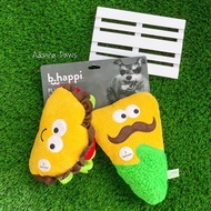 2 Squeaky Toys Set Food Taco Nachos Guacamole Wrap Burger Plush Pet Dog Puppy Cat Baby Soft Plush To