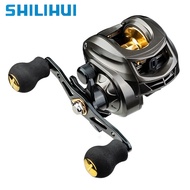 SHILIHUI Fishing Reel Casting Bc 7.2:1 High Speed 12BB 8KG Max Drag Grey Golden Jigging Reel Baitcas