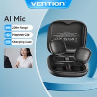 Vention Wireless AI Noise Canceling Microphone 2.4G Long-Range Lapel Mic with Triple Mode for Live S