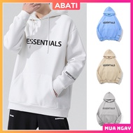 ABATI loose form essentials hoodie with fleece lining, thick and warm outerwear Korean style essenti