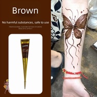 YGBG Henna Tattoo Cream, Temporary Black Brown Henna Paste Cone, Henna Tattoo Cream Semi-permanent E