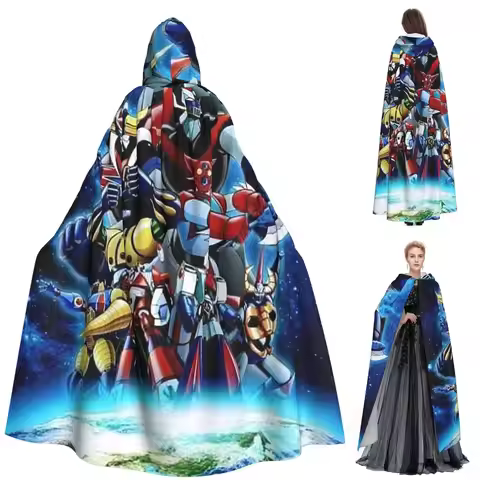 Mazinger Z Mad Robot Grendizer Anime Manga Long Hooded Cloak Witch Medieval Costume Cosplay Cape Hal