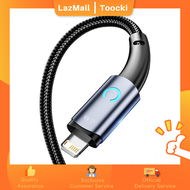 Toocki USB To Lightning Cable สำหรับ iPhone 14 13 12 11 Pro Max 8 7 Plus LED iPhone สายชาร์จ USB Fast สายชาร์จ