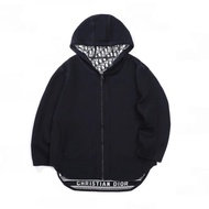 Dior 迪奧25FW 經典老花字母雙面穿連帽針織中長外套 36碼 羽絨/冷衫風格 秋冬時尚