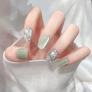 Thai Shop False Nails [DD332]Fashion French Style Flash Drill