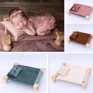 Newborn Doll Bed Shooting Detachable Small Bed Small Wooden Bed Photo Studio Baby Shooting Props Orn