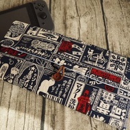 英國製作 海軍藍懷舊日本海報 switch ipad 電腦保護套 書套