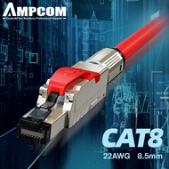 Customized,AMPCOM CAT8 Ethernet Patch Cable 11M S/FTP 22AWG Screened Solid Cable | 2000Mhz (2Ghz) up