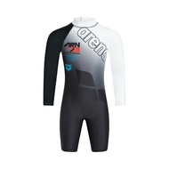 ARENA JUNIOR RACING LONG SLEEVE SUN PROTECTION SUIT - BLACK
