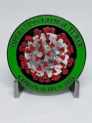 2021 Operation Global FUBAR -Glowing- Challenge Coin - Essential Worker Cluster Enduring Clusterfuck