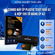 COMBO A3 Size Texet Plastic Laminator and Box of 100 Genuine A3 LMA3NEW A3 Size Laminators