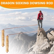 Copper Dowsing Rods Kit for Divination Tool - Natural Wooden Handles Divining Rods