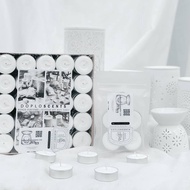 4 Hours burning Unscented palm wax tea light candles (5 pieces)