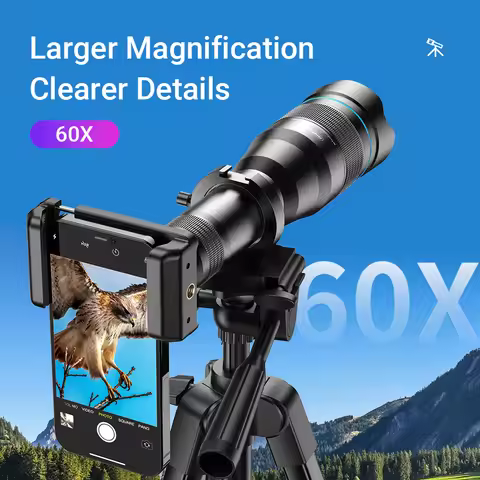 APEXEL 60X Mobile Phone Telescope Lens astronomical Telephoto zoom lens With Extendable tripod for i