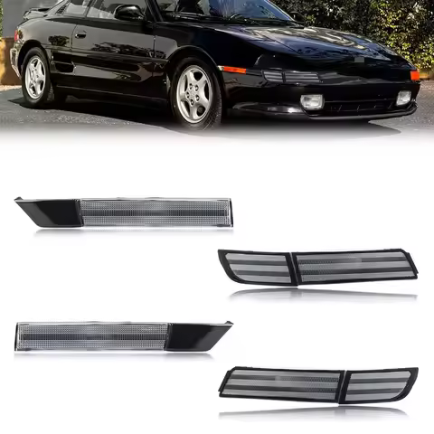 2PCS For 1991 1992 1993 1994 1995 Toyota MR2 MR-2 SW20 Front Bumper Fender Light Side Marker Light D