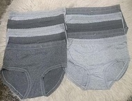 กางเกงในผู้หญิงเอวสูงผ้าคอตตอน DKK 👑 ปิดพุง ใส่แล้วหุ่นดี สบายสุดๆ ลายลูกไม้เรียบหรู สีเทา/สีดำ#1777