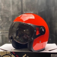Vespa Italy Orange Helmet + Visor