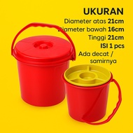 (1 PCS) 2.5 Bucket + 5 in 1 Food Divider - Multipurpose Plastic Bucket 2.5 Gallon Bucket Maulid Buck