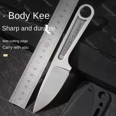 KA-BAR 1119 Small Straight Wrench High Hardness Survival Knife with One-Piece Full Tang and K Sheath