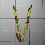 Yamaha F1zr 1997 Black-Yellow motorcycle sticker