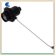 🏠 Black ABS Lamp Socket with Pull Chain Switch Durable E26 Bulb Holder for Table Lamps