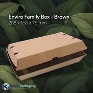 Ktg Family Box Enviro Eco-Friendly Catering Box - Brown Kraft